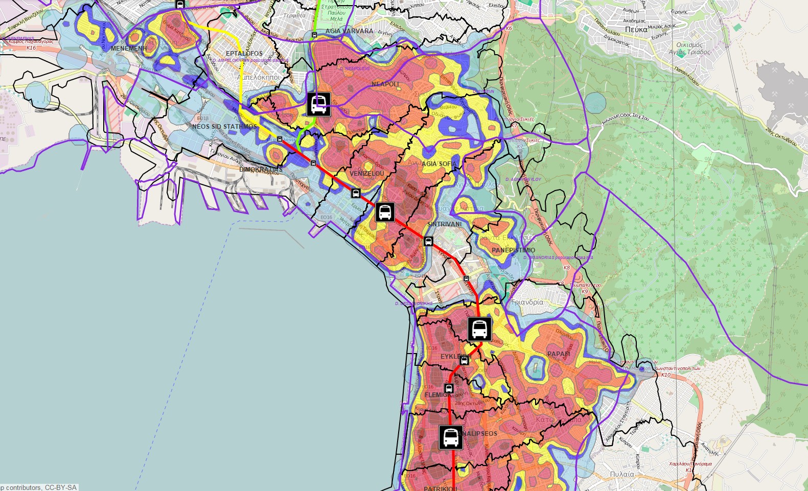 Heat map προβλημάτων σε ένα Δήμο